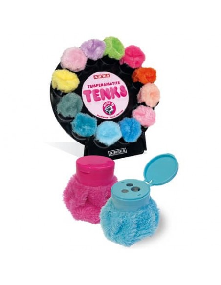 Espositore 36 temperamatite Arda Tenks 3 fori in metallo con serbatoio in stoffa TEKESP4