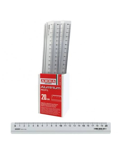 Righelli Arda Profil in alluminio - conf. da 15 pezzi da 20 cm 17920BAR