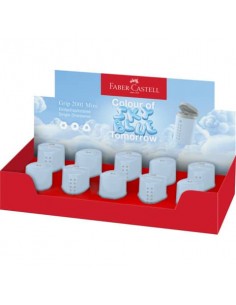 Temperamatite Faber-Castell grip mini - conf. 10 pz - colore blu cielo 183774