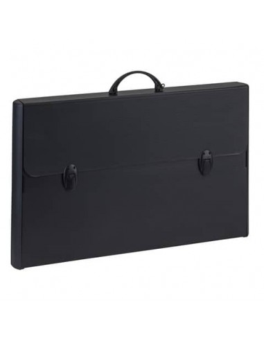 Valigetta in polionda Favorit Black con bordi rinforzati 37x60x5
