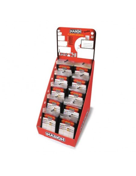 Espositore 250 etichette adesive Markin 25 bustine da 10 et. in vari formati X100ESP