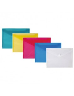 Busta Nikoffice portadocumenti trasparente con bottone  - conf. 5 pz - formato A3 - 01NIK033/1
