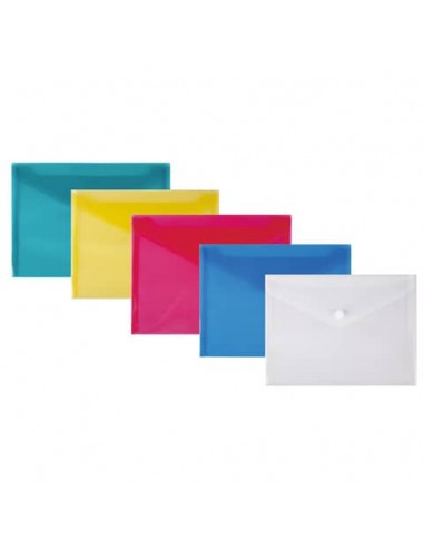 Busta Nikoffice portadocumenti trasparente con bottone  - conf. 5 pz - formato A3 - 01NIK033/1