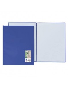 Portalistini Sei Rota Ermes in PP riciclato buccia d'arancia 22x30 cm blu 40 buste - 57294007