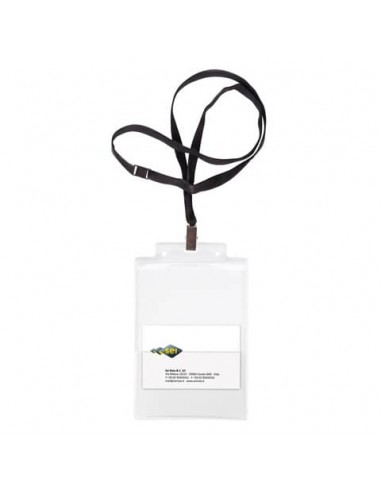 Portanome in PVC rigido Sei Rota Pass 6 ST cordoncino+pinzetta+tasca in conf. da 10 pezzi - nero - 31841700