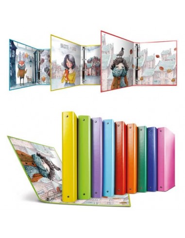 Raccoglitore in Stratopan Sei Rota Raggio A4 fantasie assortite - 4 anelli R30 mm - Sogni - 36703999