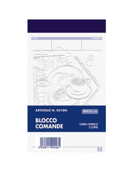 Blocco comande O.C.L. 9x15 cm 25x2 copie - 0210N
