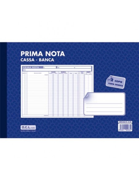 Blocco prima nota cassa banca O.C.L. 30