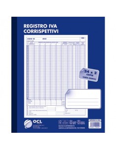Blocco registro IVA dei corrispettivi O.C.L. 24x2 copie - 0503