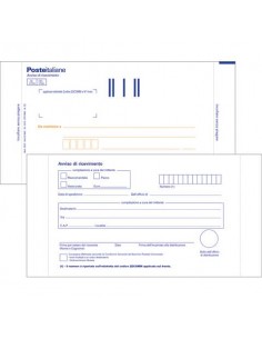 Cartoline postali bianche A.R. O.C.L. - posta prioritaria conf. da 100 pezzi - 0166N