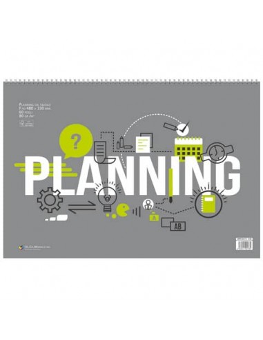 Planning da tavolo settimanale non datato O.C.L. 48x33 cm - 60 fogli 80 g/m² - 1520