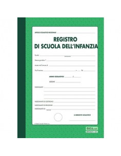 Registro scuola dell'infanzia 40 pagine per 30 alunni O.C.L. verde - 1201
