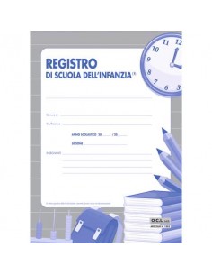 Registro scuola dell'infanzia copertina con disegni O.C.L. 24x33