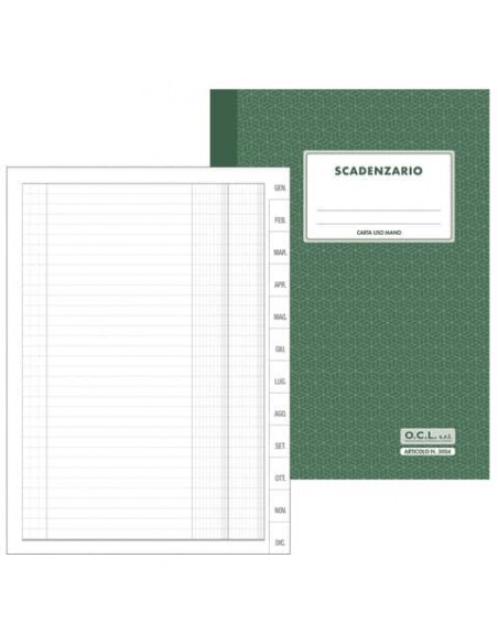 Scadenzario O.C.L. 17x24 cm 24 fogli - 3004