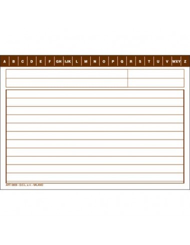 Schede rigate O.C.L. formato 14