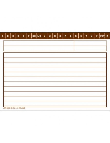 Schede rigate O.C.L. formato 14