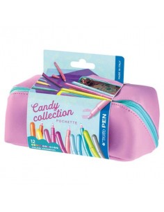 Pochette M penne Tratto Pen Candy collection - conf. 12 pz - punta sintetica - F813500
