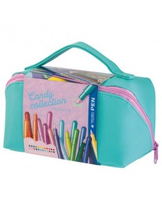 Pochette XL penne Tratto Pen Candy collection - conf. 24 pz - punta sintetica - F813600