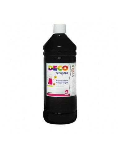 Tempera Deco in flacone da 500 ml nero PF550/02