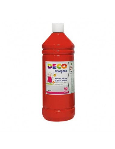 Tempera Deco in flacone da 500 ml rosso scarlatto PF550/29
