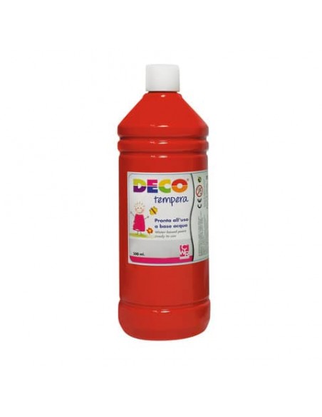 Tempera Deco in flacone da 500 ml rosso scarlatto PF550/29