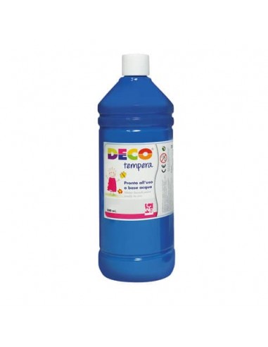 Tempera Deco in flacone da 500 ml blu cyan PF550/21