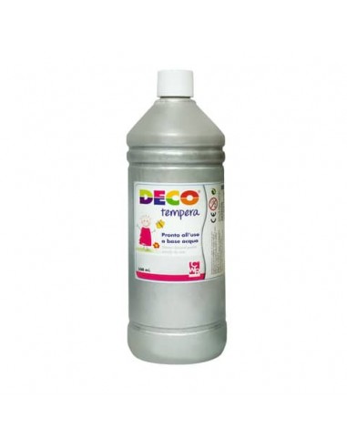 Tempera Deco in flacone da 500 ml argento PF550/41