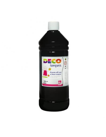 Tempera Deco in flacone da 1000 ml nero 08808/02