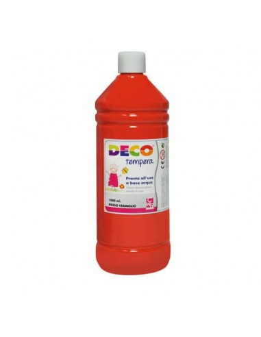 Tempera Deco in flacone da 1000 ml rosso vermiglione 08808/06