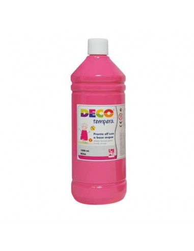 Tempera Deco in flacone da 1000 ml rosa 08808/07