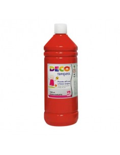 Tempera Deco in flacone da 1000 ml rosso scarlatto 08808/08