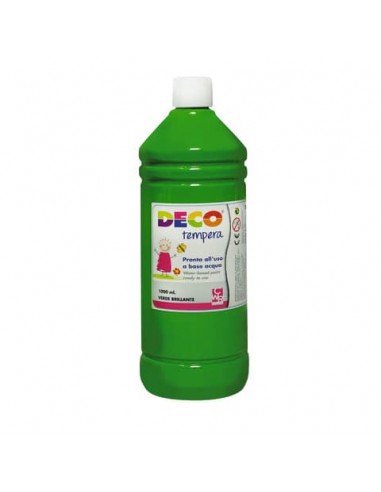 Tempera Deco in flacone da 1000 ml verde brillante 08808/14