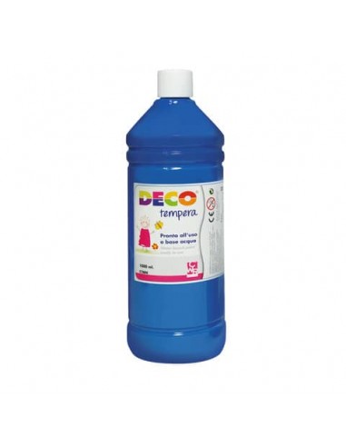 Tempera Deco in flacone da 1000 ml blu cyan 08808/21