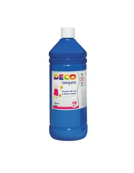Tempera Deco in flacone da 1000 ml blu cyan 08808/21