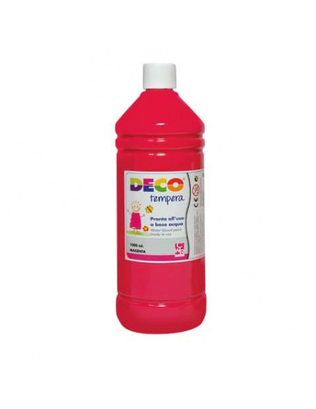 Tempera Deco in flacone da 1000 ml magenta 08808/25