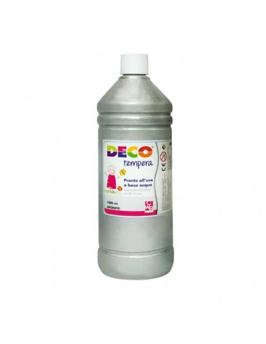 Tempera Deco in flacone da 1000 ml argento 08808/41