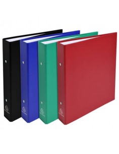 Raccoglitori foderati PPL Exacompta 23x21 cm - anelli tondi Ø 25 mm colori assortiti - 51070E