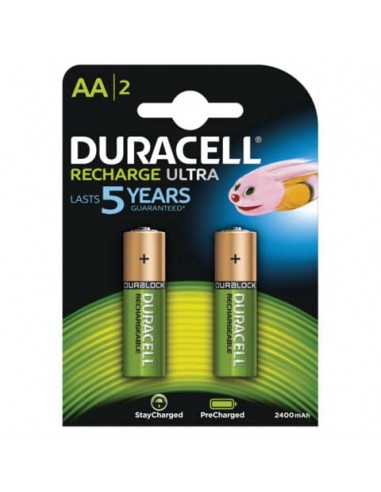 Batterie ricaricabili Duracell Precaricata Stilo 2400 mAh AA DU74
