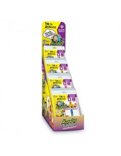 Espositore 100 bustine etichette Rotolificio Pugliese mix Fluo e Monster collection 75x37 mm - ESPBTSM01