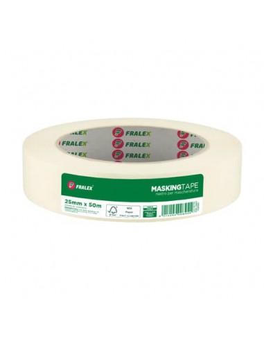 Nastro carta per mascheratura Fralex - 25 mm x 50 m - colore avorio - 60SF040050WP1592P