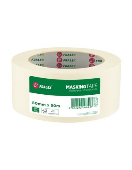 Nastro carta per mascheratura Fralex - 50 mm x 50 m - colore avorio - 60SF080050WP1594P