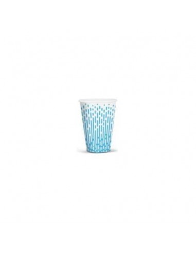 Bicchieri in CARTA+PE bianchi serigrafati ''BRIO'' conf. 50 pz - 210 ml / 7 oz - 42197