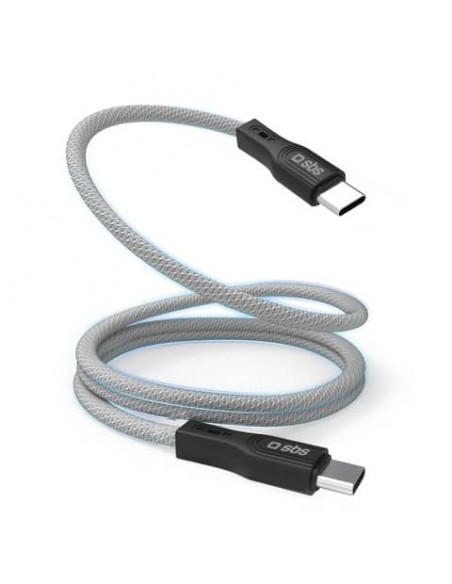 Cavo magnetico SBS 60W Type-C - lunghezza 1 m - grigio TECABLETCCMAG