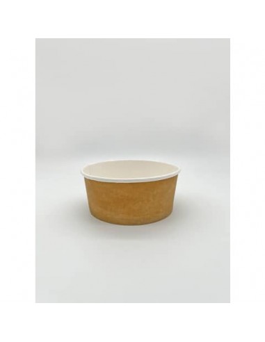 Contenitore per poké Le Nappage in cartoncino kraft plastic free avana conf. 50 pz 500 ml - KB200308