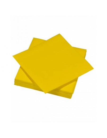 Tovaglioli monouso Le Nappage in airlaid carta a secco 40x40 cm conf. 50 pz giallo canarino - 8106