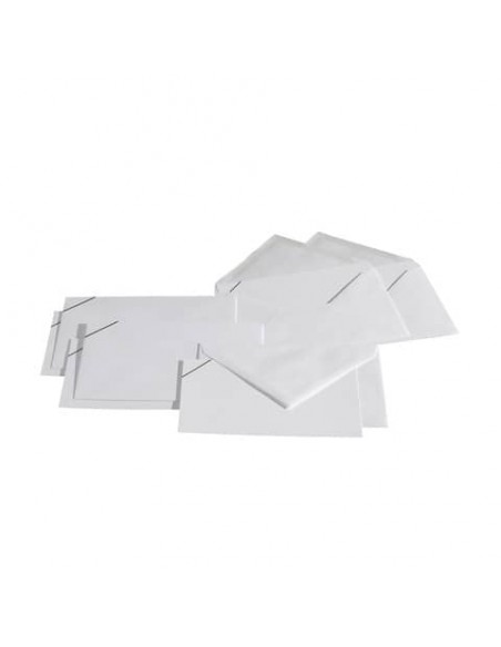 Busta + biglietto Blasetti 9x14 cm - conf. 100 + 100 pz - listati a lutto - 534