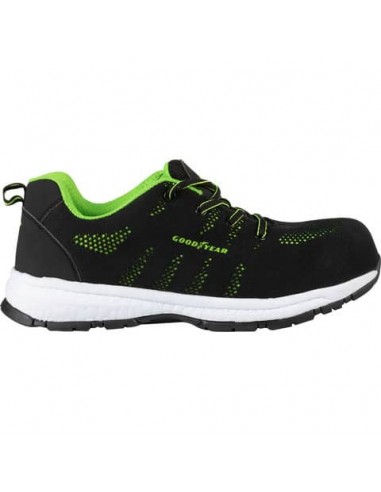 Scarpe antinfortunistiche Goodyear in tessuto knit GY ACID S1P nero-verde TG.39 - 726239