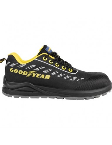 Scarpe antinfortunistiche Goodyear in tessuto knit GY STRIPE S1P nero-giallo TG.41 - 735341