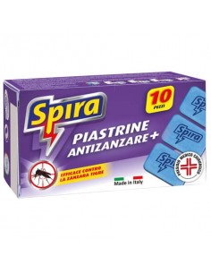 Piastrine antizanzare Spira per elettroemanatori a piastrine e bi-uso - conf. da 10 - 75942