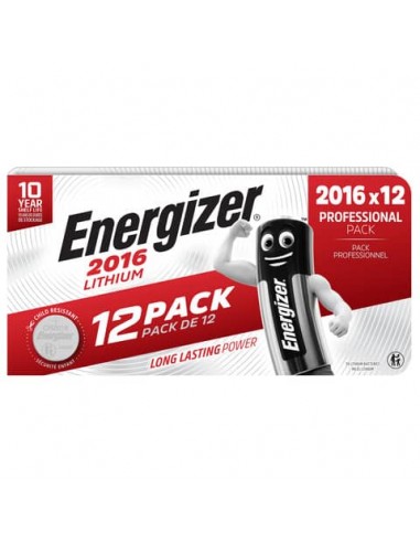 Batterie al litio Energizer 2016 Lithium BP12 conf. 12 pz 2016 E303692900